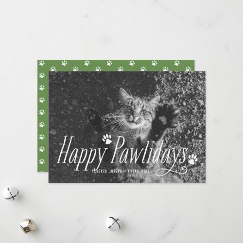 Cat Happy Pawlidays Pet Holiday Card