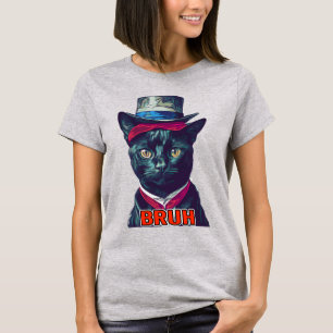 CAT & HAT BRUH T-Shirt