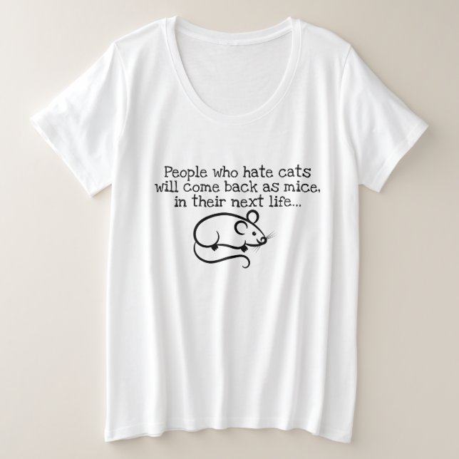 Cat Hater Proverb Tee Shirt (Design Front)