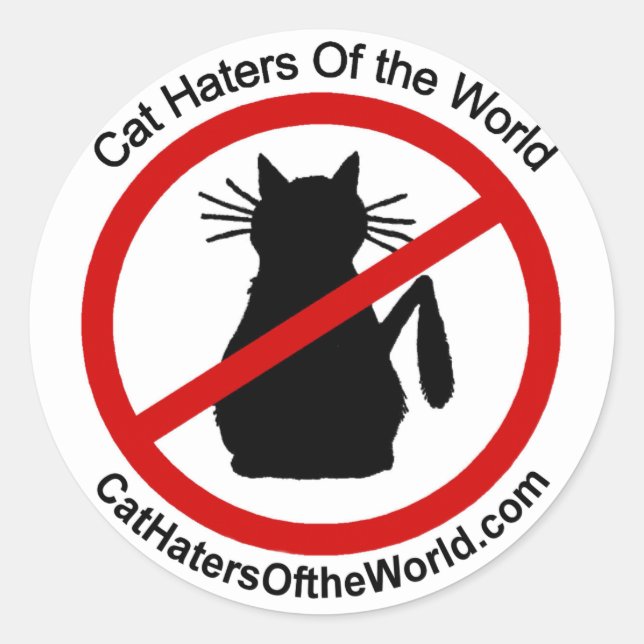 Cat Haters of the World Stickers (Front)