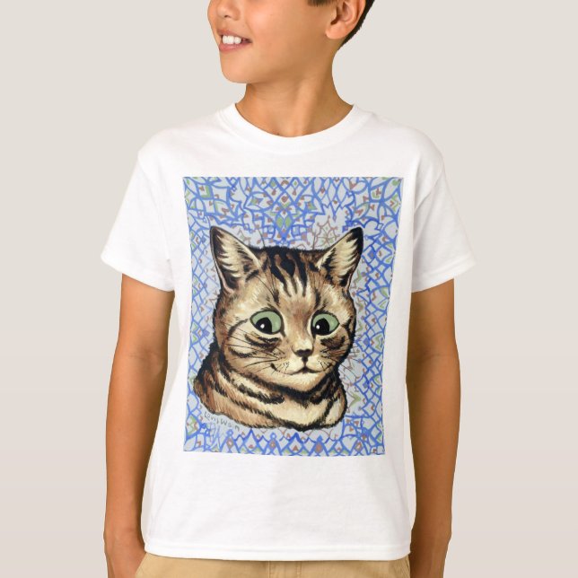 Cat head drawing by Louis Wain  T-Shirt (Front)