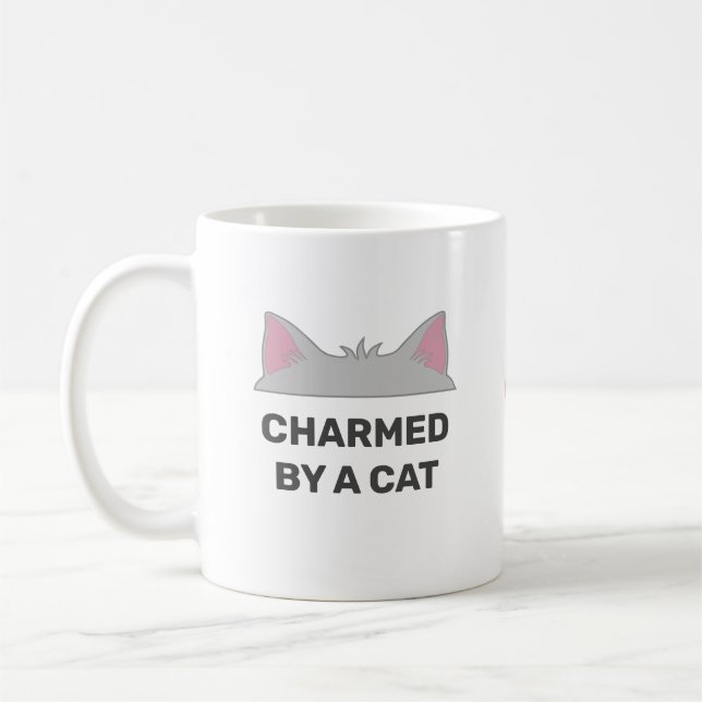 Cat Head & Personalized Funny Cat Quote Coffee Mug (Left)