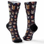 Cat Heads in Outer Space Funny Galaxy Pattern Socks