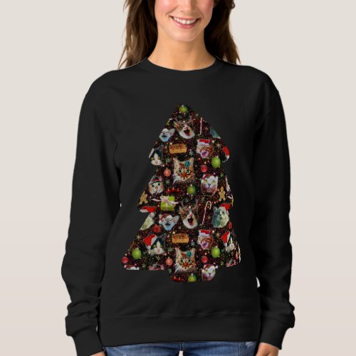 Cat Heads in Space Funny Ugly Christmas Sweater