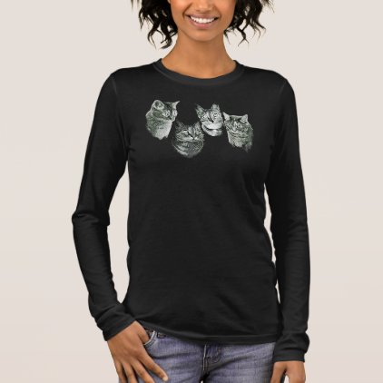 Cat Heads Long Sleeve T-Shirt