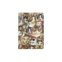 cat heads passport cover or holder