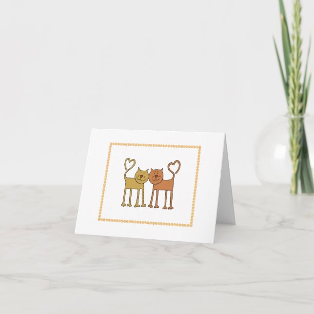 Cat Heart Note Card (Front)