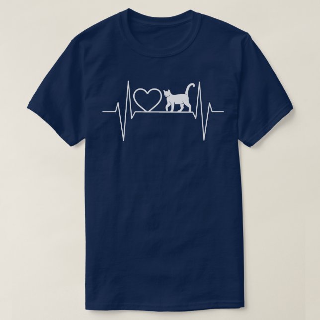 Cat Heartbeat 1 T-Shirt (Design Front)