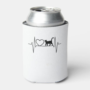 Cat Heartbeat Can Cooler
