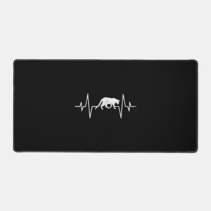 cat heartbeat desk mat