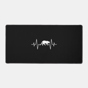 cat heartbeat desk mat