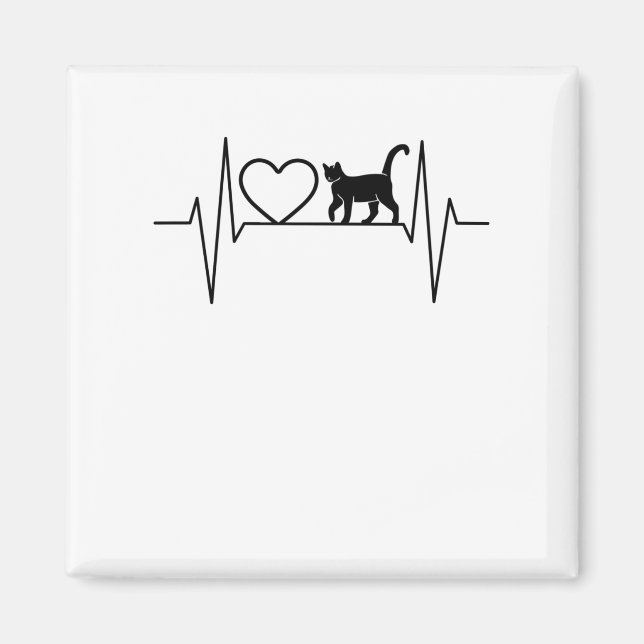 Cat Heartbeat Magnet (Front)