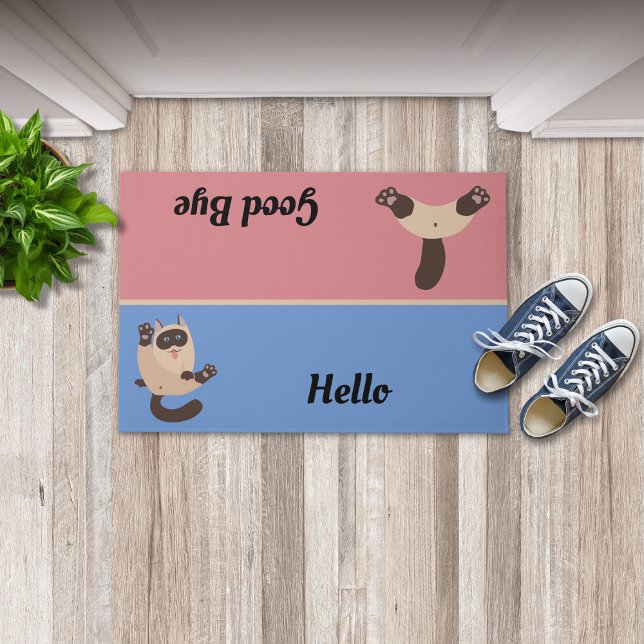 Cat Hello Good Bye Door Mat (Creator Uploaded)