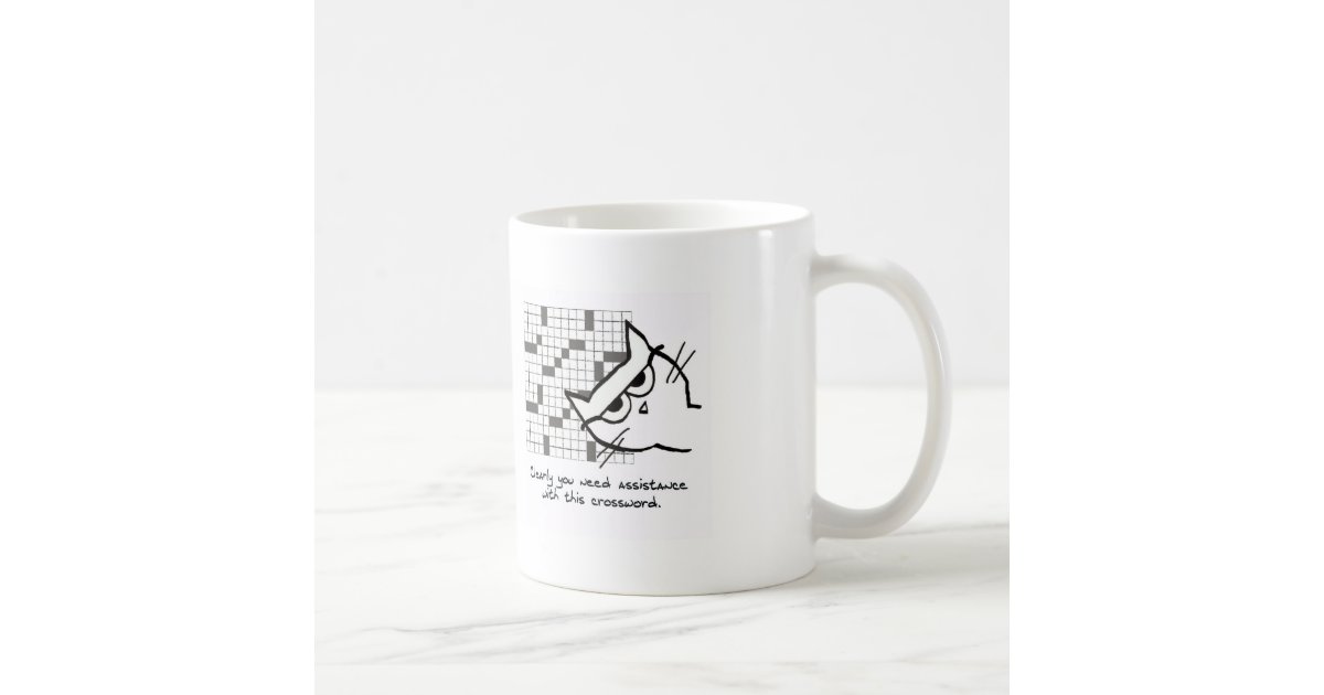Cat Helps With The Crossword Funny Cat Mug Zazzle Com