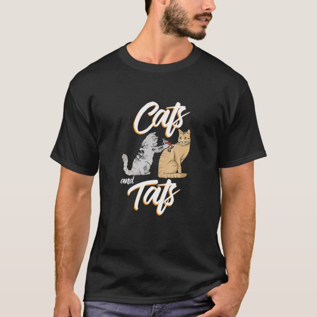 Cat  Here Cute Cats And Ats T-Shirt (Front)