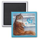 Cat Hobo Sign, Kind Lady Lives Here Magnet at Zazzle