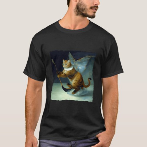 Cat Hockey Butterfly T_Shirt