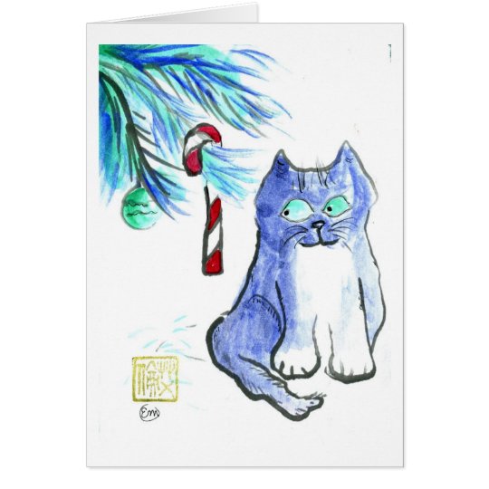 cat holiday 14 card
