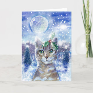 Cat holiday card for Cat By Cat Inc