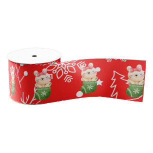 Cat Holidays Customize Grosgrain Ribbon