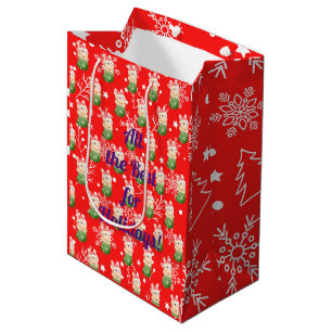 Cat Holidays Customize Medium Gift Bag