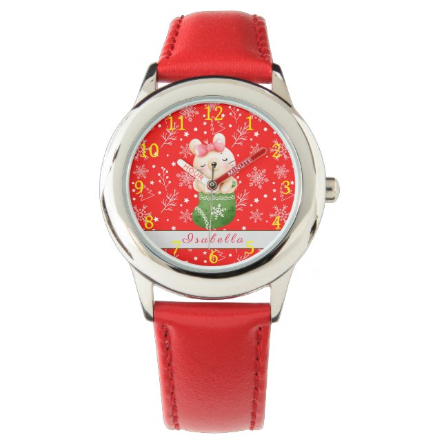 Cat Holidays Customize Name Watch (Front)