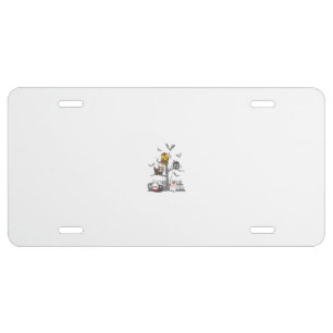 Cat Horror Movies Lazy Halloween Costume for Felin License Plate