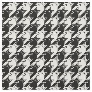 cat houndstooth fabric