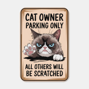 Cat House Parking Metal Sign