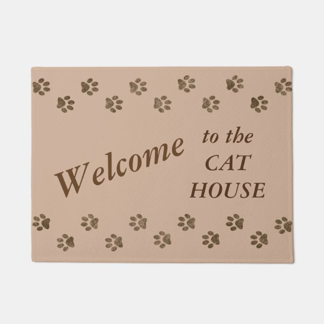 Cat House Welcome Doormat (Front)