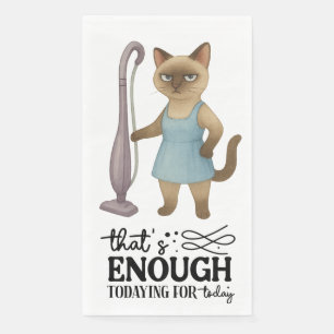 Cat House wife working hard for Cat Mom on duty Paper Guest Towels