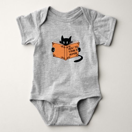 Cat How to Train a Human Baby Bodysuit