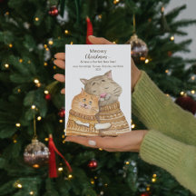 Cat Hug Meowy Christmas & Purrfect New Year