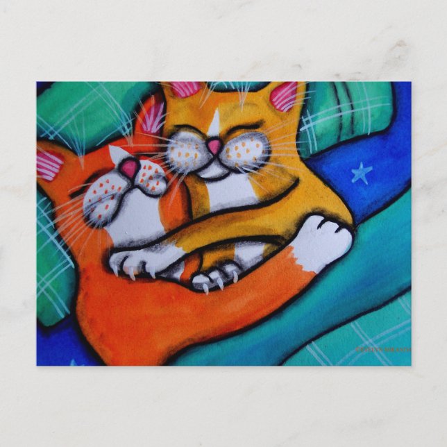 Cat Hugs Postcard (Front)
