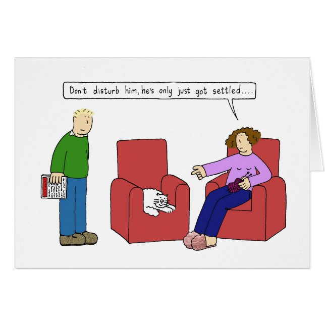 Cat Humor Cartoon Cards (Front Horizontal)