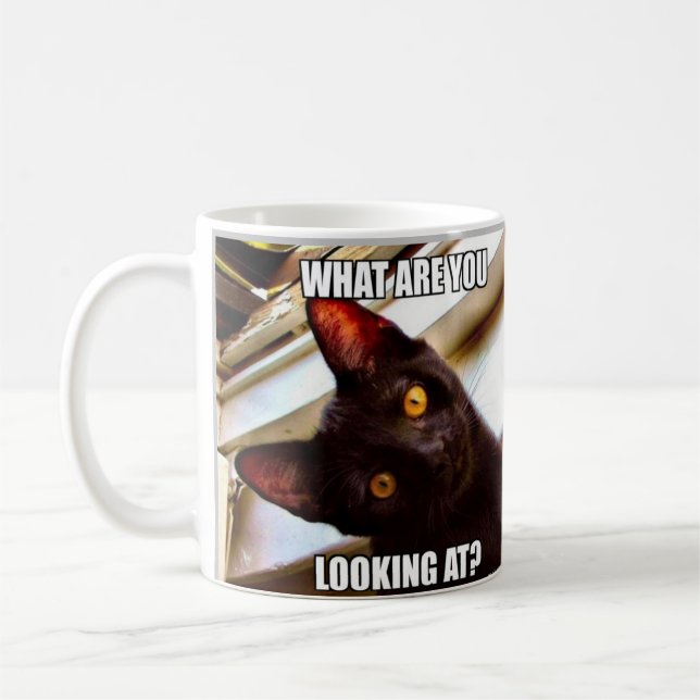 Cat Humor Coffee Mug (Left)