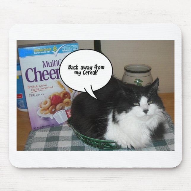 Cat Humor Mouse Pad (Front)