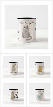 Cat Humor Quotes Mug Collection