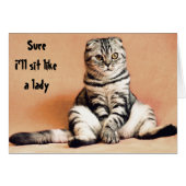 Cat Humor Sit Like a Lady Funny (Front Horizontal)