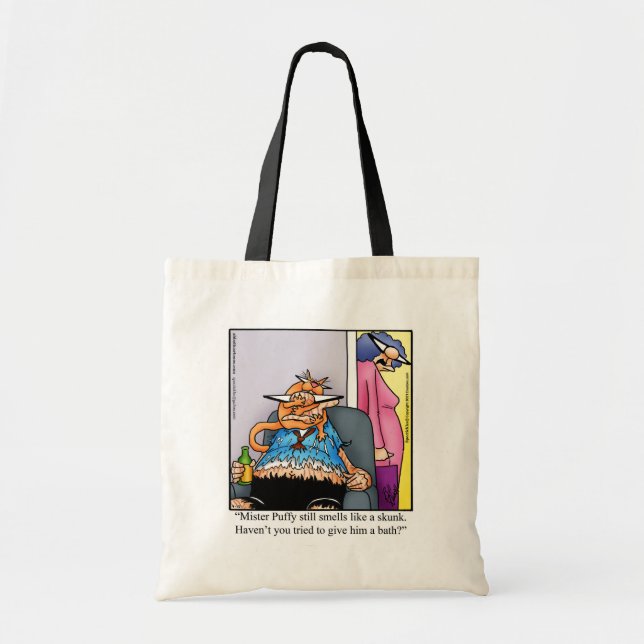 Cat Humor Tote Bag (Front)