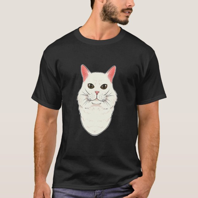 Cat  I Cat Face I Turkish Angora Cat T-Shirt (Front)
