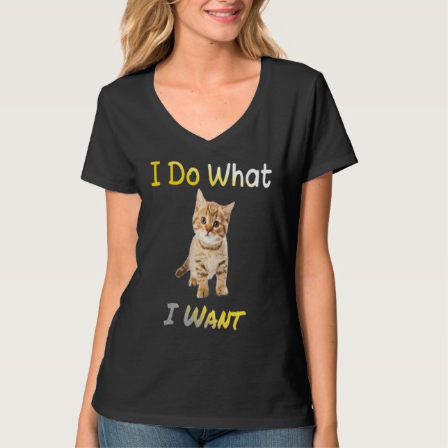 Cat I Do What I Want With My Cat Essential T-Shirt (Front)