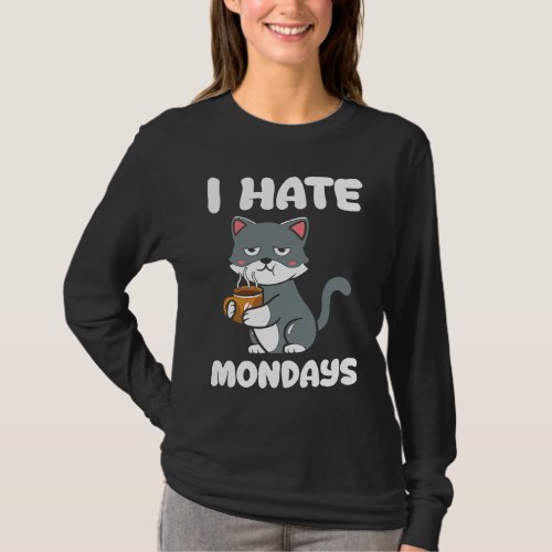 Cat I Hate Mondays  Cat T_Shirt