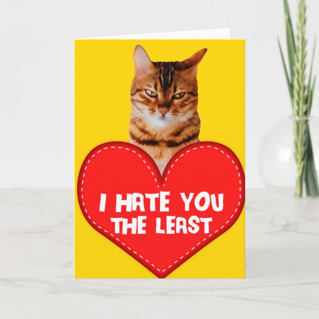 Cat I Hate You The Least Card (Front)