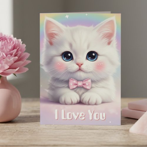 Cat I Love You Cute Birthday Valentine's Day