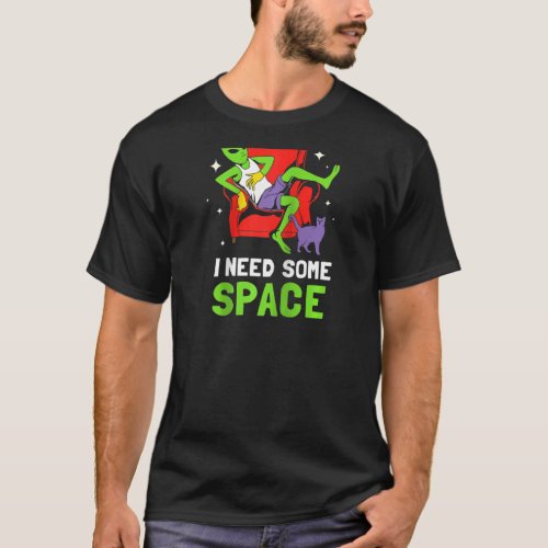 Cat I Need Some Space Alien Raglan T_Shirt