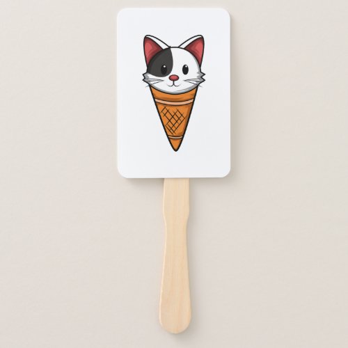 Cat Ice Cream Cat Lover Gift Hand Fan