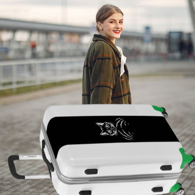 Cat-ify Your Style With Clawed Confidence Black Luggage (Creator Uploaded)