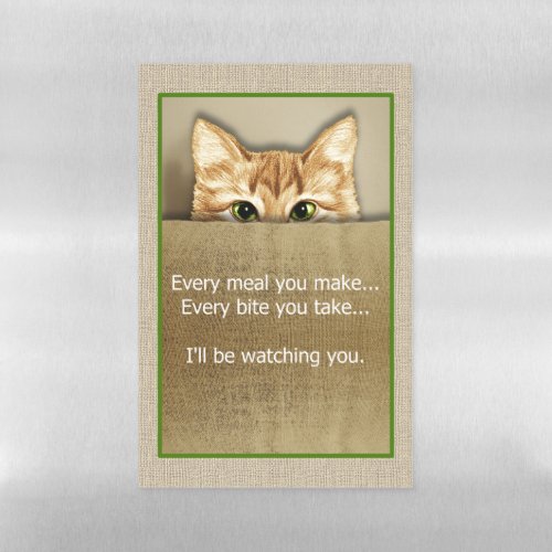 Cat Ill Be Watching You Song Parody  Magnetic Dry Erase Sheet