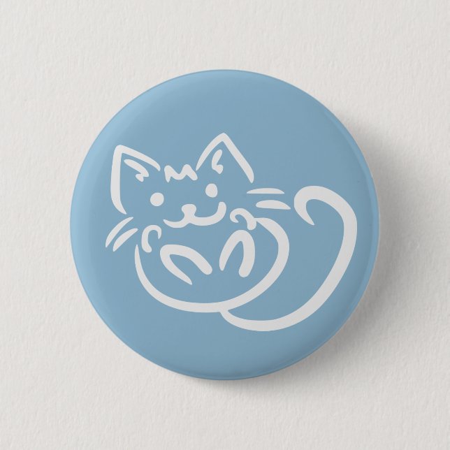 Cat Illustration custom color buttons (Front)